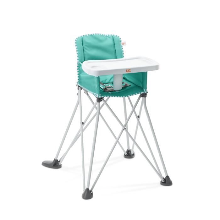 BRIGHT STARS Pop N Dine- Chaise haute pour repas bébé, pliable, nomade, de voyage, Léger, facile a nettoyer, Sac de transport in