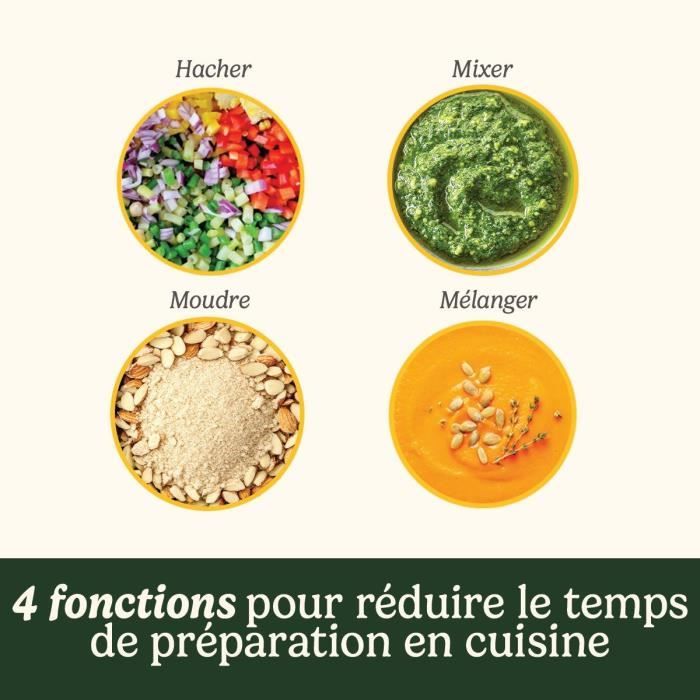 Image secondaire de Hachoir électrique - CUISINART - ECH4E Mini Prep Pro - 250 W - 900 ml - Gris