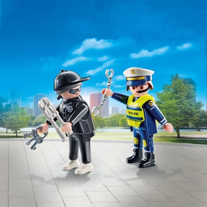 Image secondaire de PLAYMOBIL 71804 Policier et bandit avec accessoires