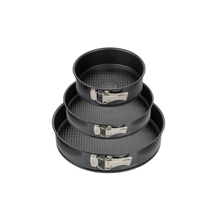 Set de 3 moules à charnière ronds - ZENKER - Black Metallic - 20, 24 et 28 cm