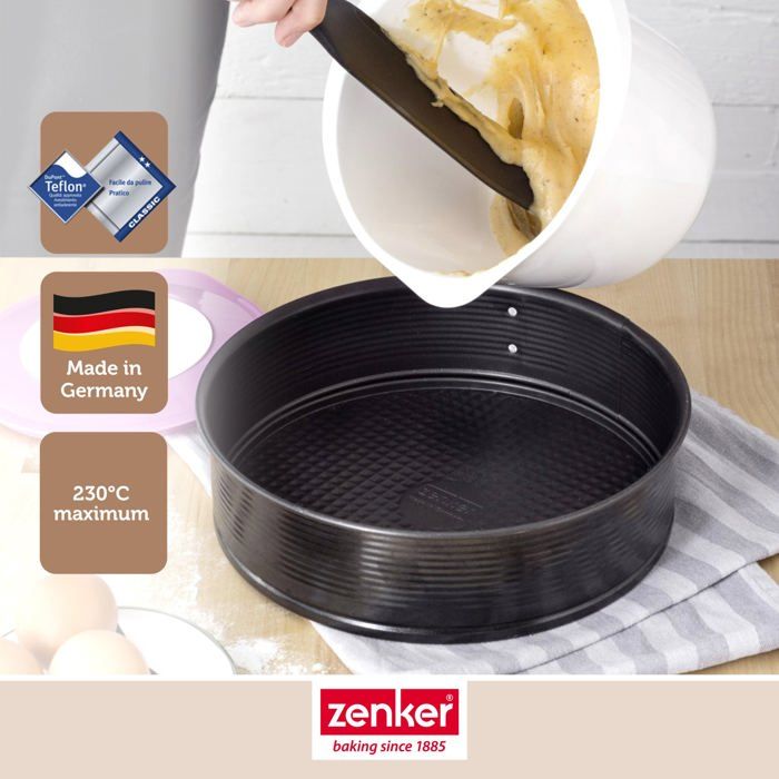 Image secondaire de Set de 3 moules à charnière ronds - ZENKER - Black Metallic - 20, 24 et 28 cm