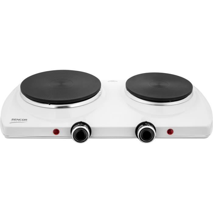 Plaque de cuisson �lectrique - SENCOR - SCP 2253WH-EUE4 - 2500 W - 2 foyers - Blanc