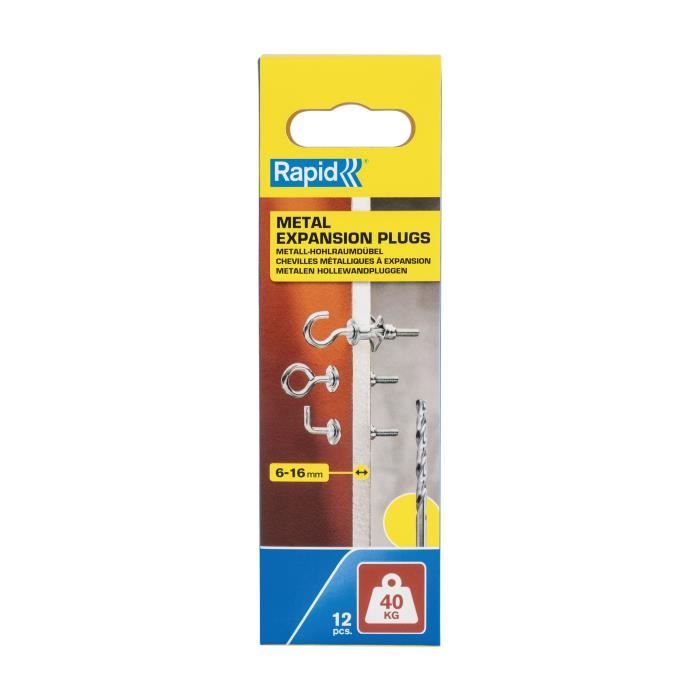 Tasselli ad espansione - Rapid - 5001557 - Metallici - Ø11x37 - Confezione da 12 pezzi