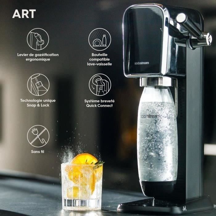 Machine a soda SODASTREAM - + eau gazeuse Machine ART Noire Pack Lave Vaisselle
