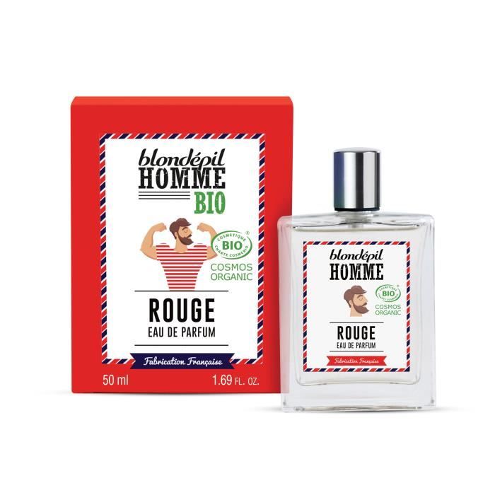 BLONDEPIL HOMME Eau de parfum Rouge - Certifiée Bio Cosmos - 50 ml