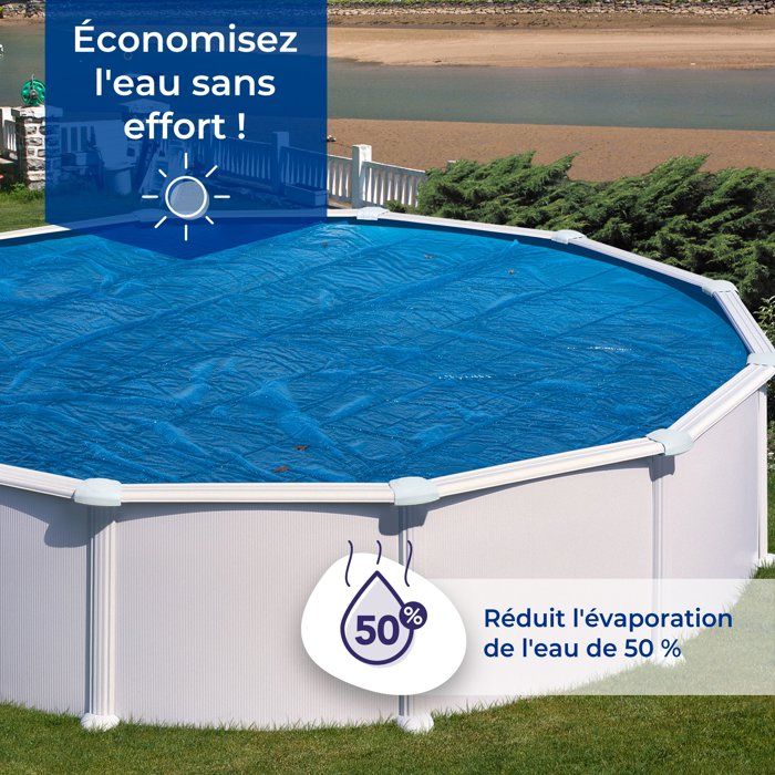 Image secondaire de Bâche d'été à bulles GRE pour piscine 8,10 x 4,70 m