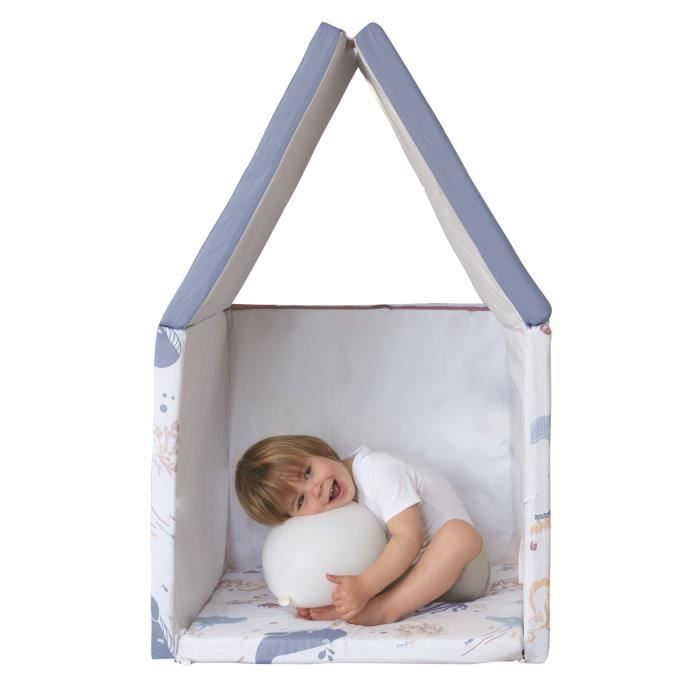 Alfombra para niños función 5 en 1 temática tesoros del océano tamaño 180x200 cm funda desenfundable escalable