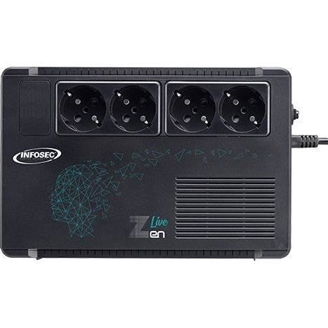 INFOSEC Zen Live 500 - Inverter Line Interactive 500 VA 4 uscite FR / SCHUKO - 2 anni di garanzia