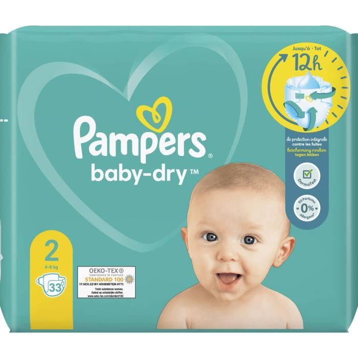 PAMPERS Baby-Dry Taille 2 - 33 Couches