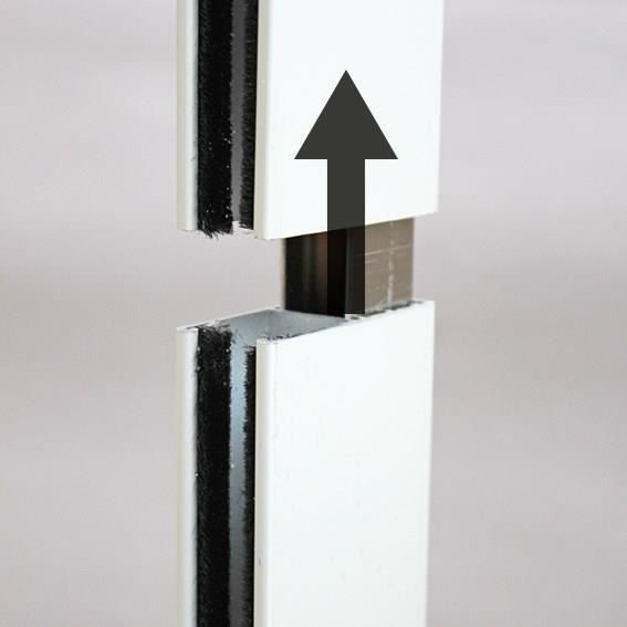 Rehausse aluminium - H25 x L150 cm - Blanc