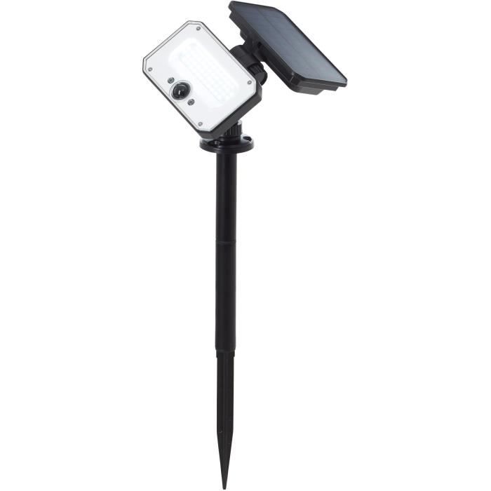 Faretto da esterno - BRILLIANT - JOPLIN - LED e solare - Rilevatore - Plastica e vetro - 4 W - Nero
