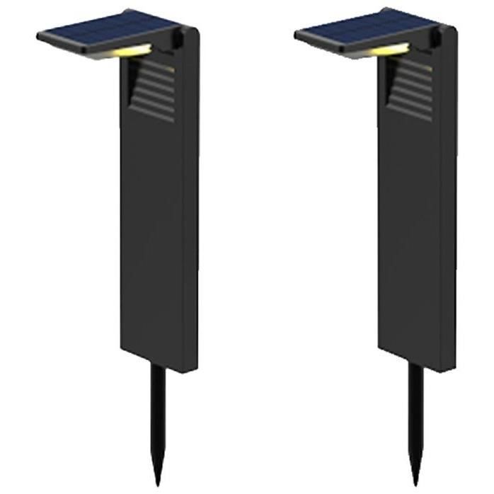 Set di 2 luci solari da piantare - LUMISKY - OSTRY - H41 cm - LED bianco freddo