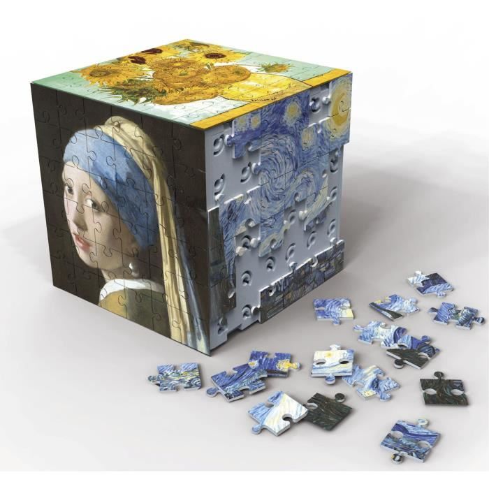 Image secondaire de Puzzle 3D - EDUCA - Cube Art - 216 Pieces - 6 Puzzles de 36 Pieces - Défi Ludique 8 Ans + (20123)