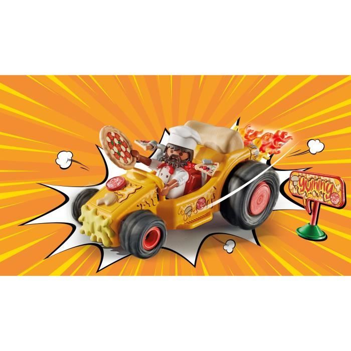 Image secondaire de Playmobil 71634 - Kart Pizzaiolo - Moteur rétractable - 1 personnage - 36 accessoires - Multicolore