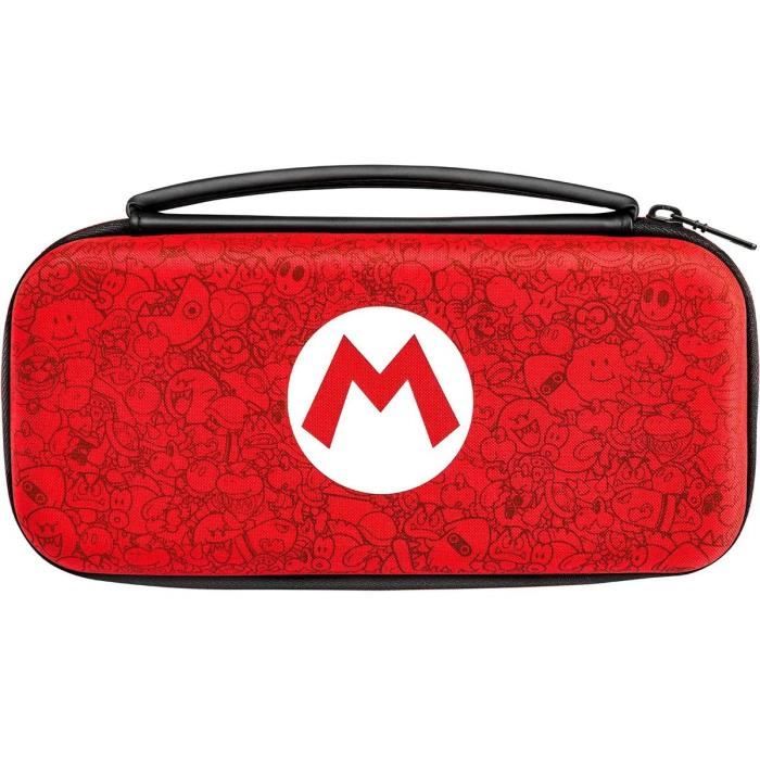 PDP Sacoche Deluxe M Mario Pour Nintendo Switch - Rouge et Blanche - Licence Officielle