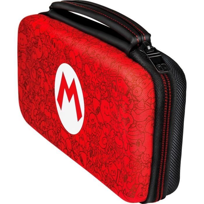 PDP Sacoche Deluxe M Mario Pour Nintendo Switch - Rouge et Blanche - Licence Officielle
