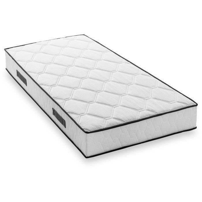 Matelas 90 x 200 cm - Hauteur 19 cm - 380 ressorts ensach�s - 7 zones - Equilibr� - r�versible - fabriqu� en Belgique