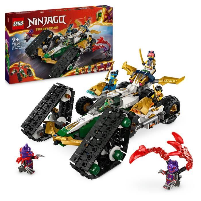 LEGO NINJAGO 71820 Veh�culo combinado del Equipo Ninja: planeador, coche de carreras o motocicletas