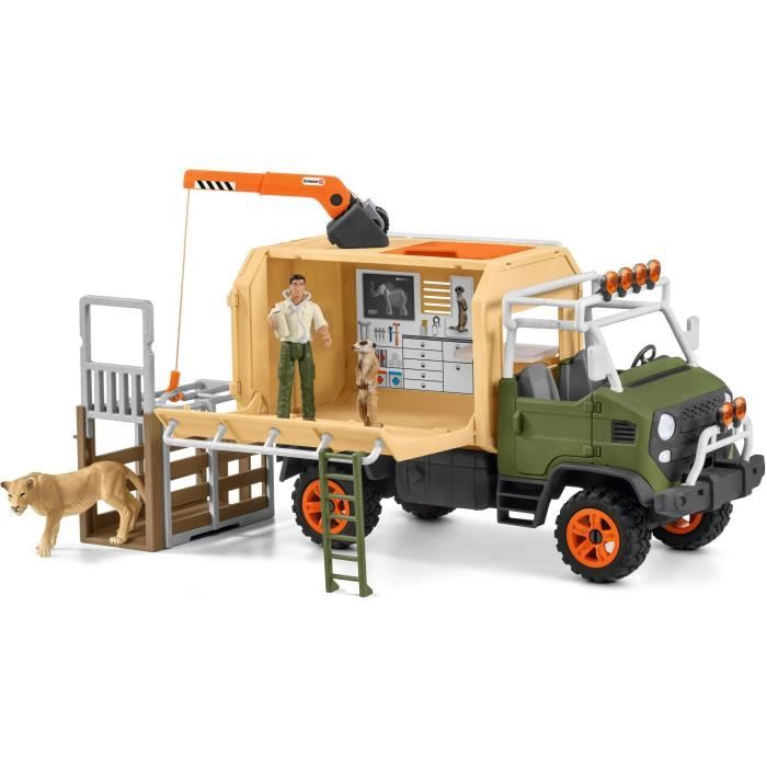 SCHLEICH - Figurine Camion pour sauvetage d'animaux