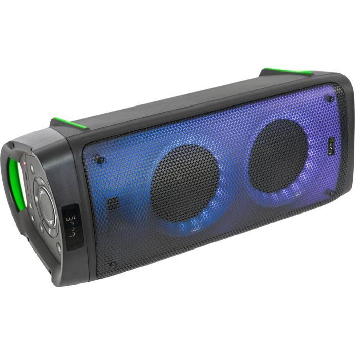 Enceinte de 300W - IBIZA - PHANTOM - Avec Bluetooth, USB, Micro SD, télécommande et LEDs sur la façade avant - Noir
