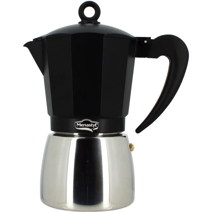 Caffettiera italiana - MENASTYL - 3935071 - Alluminio - 9 tazze - Tutti i piani cottura, inclusa l'induzione