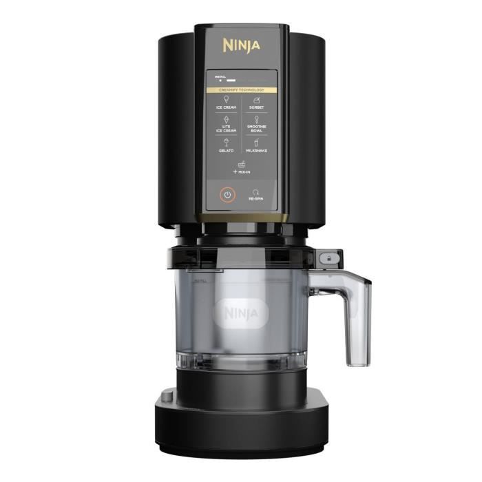 Machine à glaces NINJA - Creami NC302EUBG - 7 programmes - 2 pots inclus 493ml - Édition limitée Noir/Or