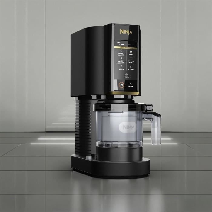 Image secondaire de Machine à glaces NINJA - Creami NC302EUBG - 7 programmes - 2 pots inclus 493ml - Édition limitée Noir/Or