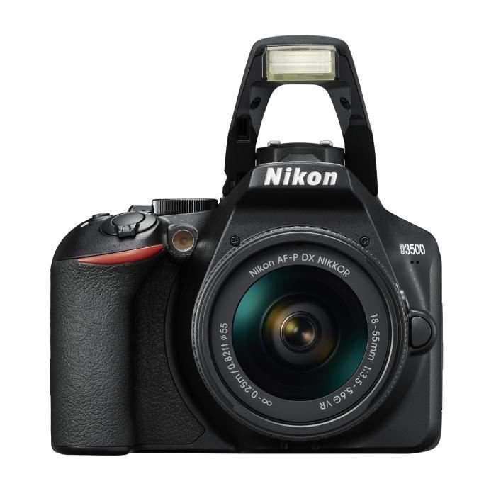 NIKON D3500 Appareil photo Reflex + Objectif AF-P DX 18-55 VR - 24.2Mp DX, vidéo FullHD
