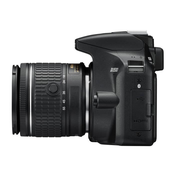 NIKON D3500 Appareil photo Reflex + Objectif AF-P DX 18-55 VR - 24.2Mp DX, vidéo FullHD