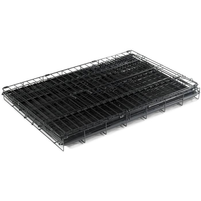 VADIGRAN Cage métallique pliable Premium - 91 x 61 x 69 cm - Noir - Pour chien