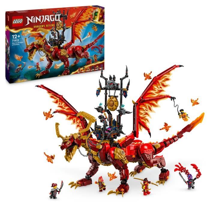 LEGO NINJAGO 71822 El Drag�n Fuente de Movimiento - Juguete ninja con 6 minifiguras