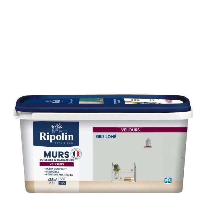 RIPOLIN Vernice color velluto per pareti, radiatori in legno - Lomé Grey
