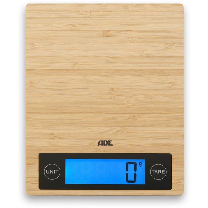 Balance de Cuisine Digitale ADE RAMONA en Bambou avec Affichage LCD
