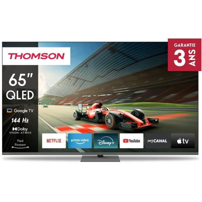 Téléviseur QLED Thomson 65 pouces 4K UHD avec Dolby Vision et Google TV