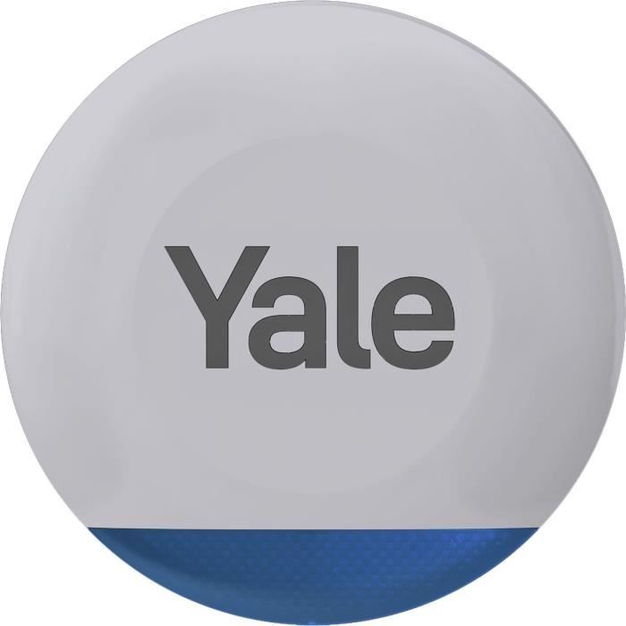 Sirene extérieure - YALE - Pour alarme intelligente - 100 dB et lumières LED clignotantes - Gris