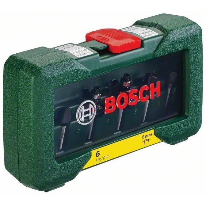 Image secondaire de Coffret de 6 fraises au carbure BOSCH - queue de 6mm - pour rainurer et profiler