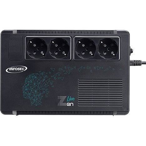Onduleur 650 VA - INFOSEC - Zen Live 650 - Line Interactive - 4 prises FR/SCHUKO - 66082