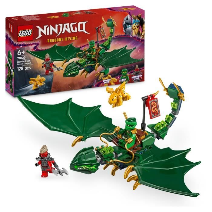 LEGO NINJAGO 71829 El Drag�n Verde del Bosque de Lloyd - Juego de construcci�n para ni�os de 6 a�os