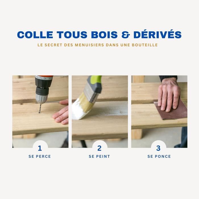 Image secondaire de Colle bois - CYANOLIT - Bois et dérivés - 290 g - Haute résistance - Idéale pour bois et matériaux dérivés