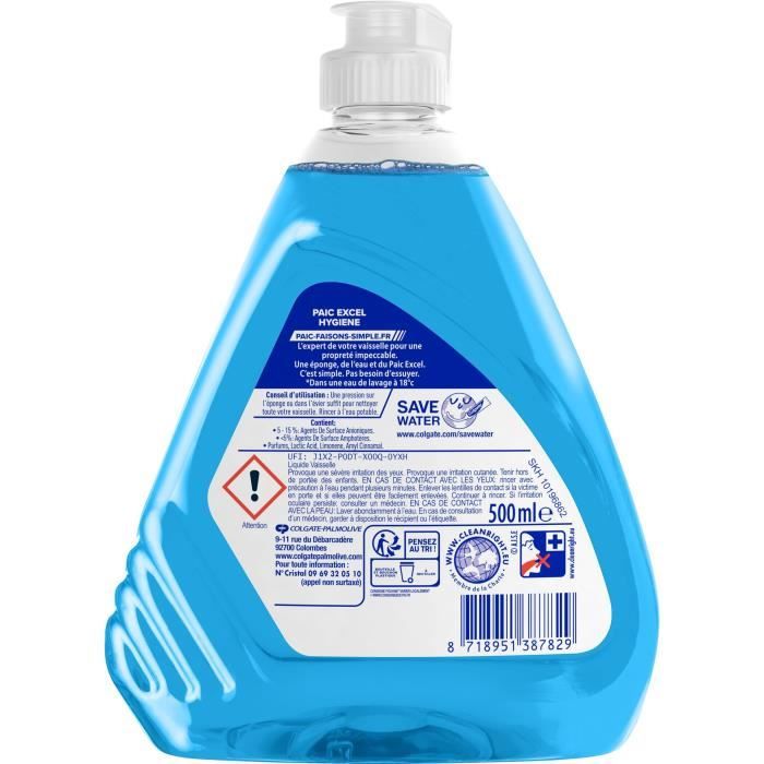 PAIC Liquide vaisselle Excel Actif a froid Hygiene - 500 ml
