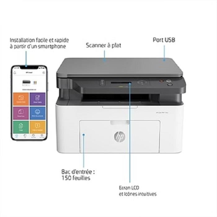 HP Imprimante laser - Laserjet MFP 135a - Monochrome - Multifonctions