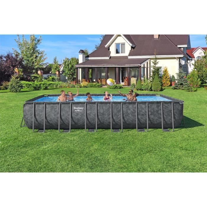 Image secondaire de Kit Piscine Hors Sol Rectangulaire BESTWAY APX 365 - 732 x 366 x 132 cm