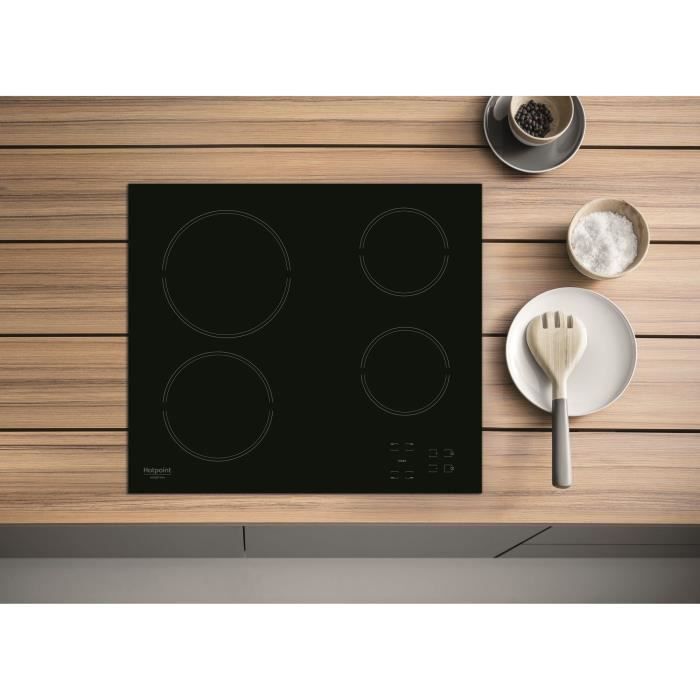 Image secondaire de Table de cuisson vitrocéramique - HOTPOINT - HR631C - 4 foyers - 60 cm - Noir