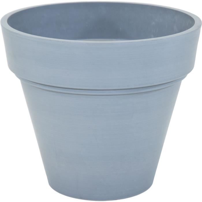 Pot - MEGA COLLECTIONS - Ecostone Planter - Ø 35 cm - H 30 cm - Gris