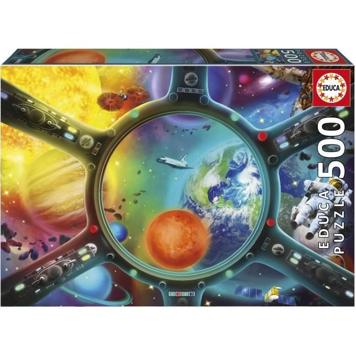 Puzzle - EDUCA - Promenade Spatiale - 500 pièces - Thème Science et espace - Dimensions 48x34 cm
