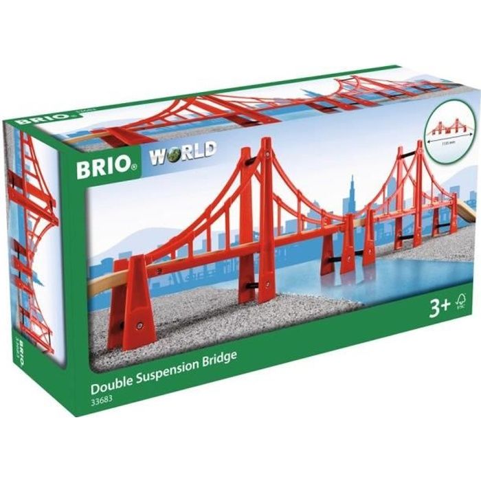 Brio World Double Pont Suspendu - Accessoire pour circuit de train en bois - Ravensburger - Mixte des 3 ans - 33683