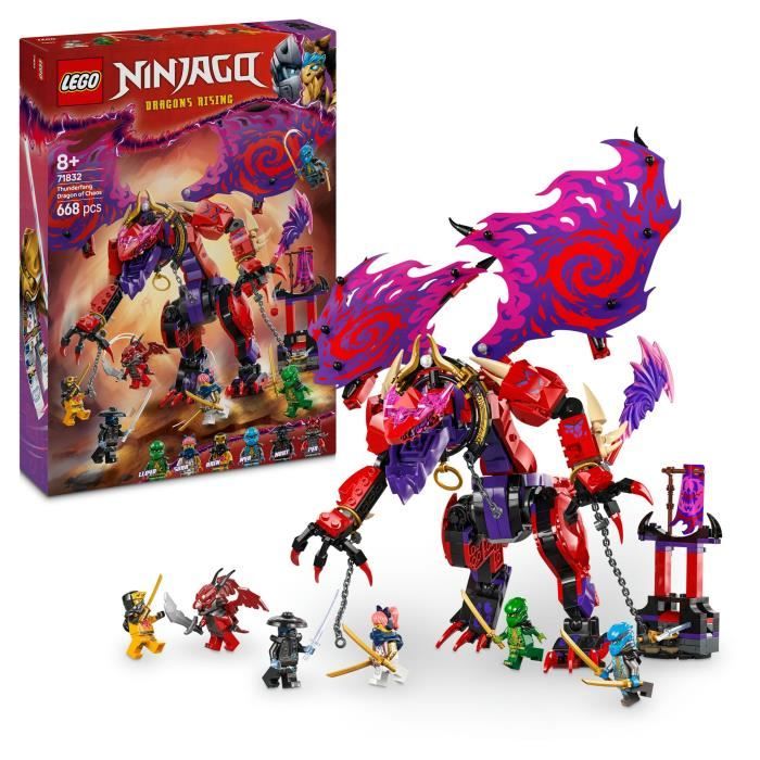 LEGO NINJAGO 71832 Croc-de-tonnerre : le dragon du chaos - Jeu de construction des 8 ans