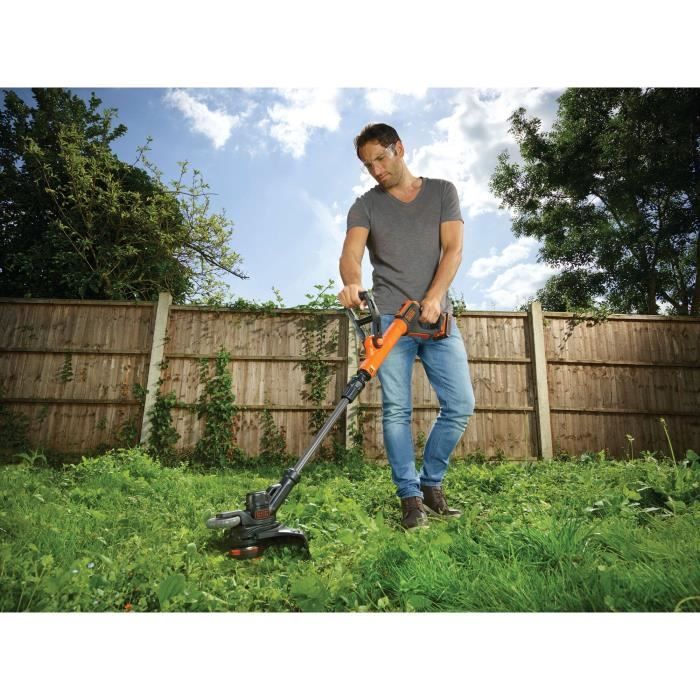 Image secondaire de Coupe-bordure électrique BLACK+DECKER 18V - 28cm avec batterie et 2 vitesses