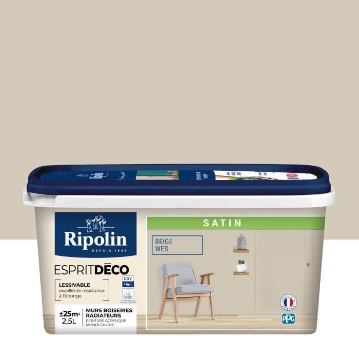 Pittura decorativa a spirito multisupporto - RIPOLIN - 434162 - Beige Wes - Satinato - 2,5 L