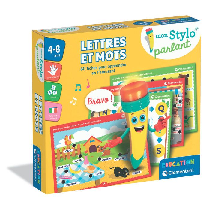 Coffret éducatif CLEMENTONI - Mon stylo parlant avec 60 activités ludiques